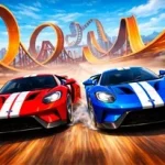 two stunt supercars